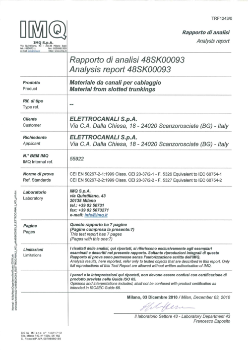 Canali tipo SH-AH - Analysis Test Report.pdf